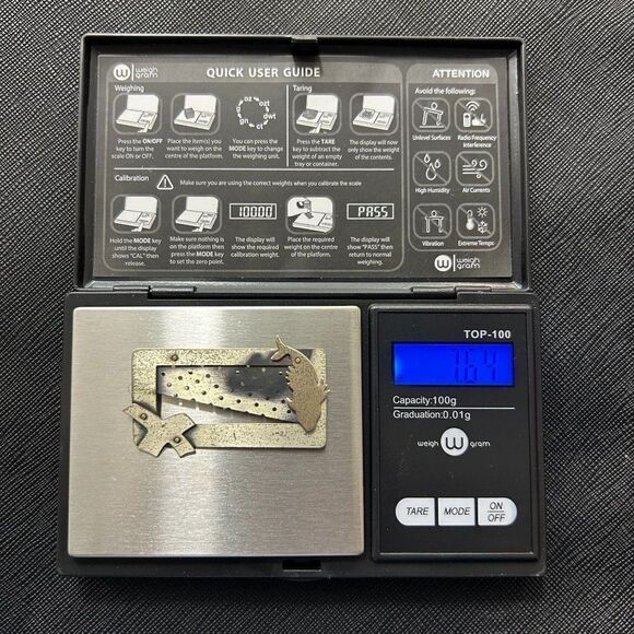 RZM Sterling Signed‎ Abstract Rectangular Brooch - Picture 9 of 9